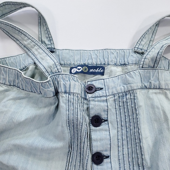 Noble Light Wash Denim Romper Overalls - EUC - Picture 3 of 4